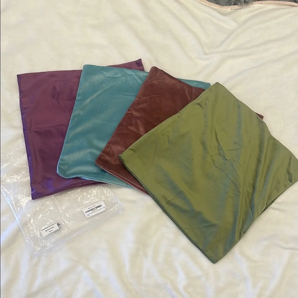 Set of Colorful velvet Pillowcases